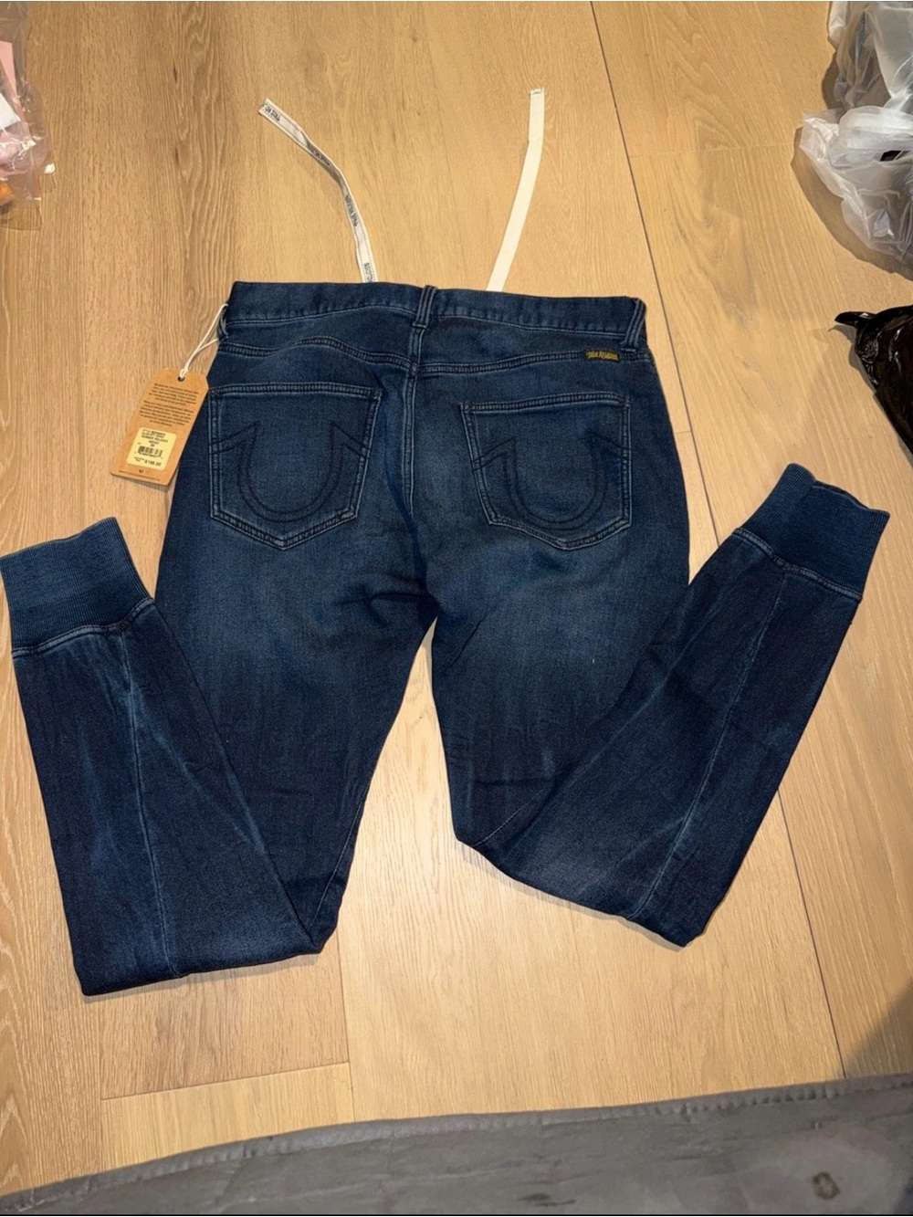 True Religion Dark Blue Women’s Jeggings with Ribbed Ankles